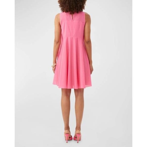 Trina Turk Mauvie Swing Trapeze Dress Sleeveless Lightweight Cotton Pink XXL NEW - Picture 2 of 10